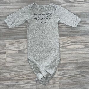 Bitzy Baby Boys Open-Foot Sleep Sack Newborn Gray “You Are My Sun & Moon”